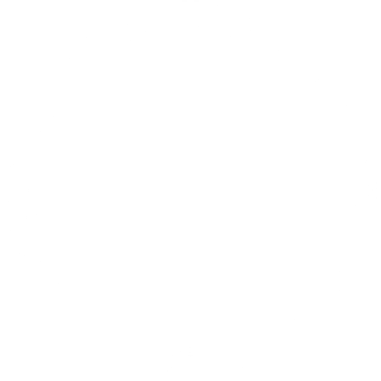 white neon frame circle