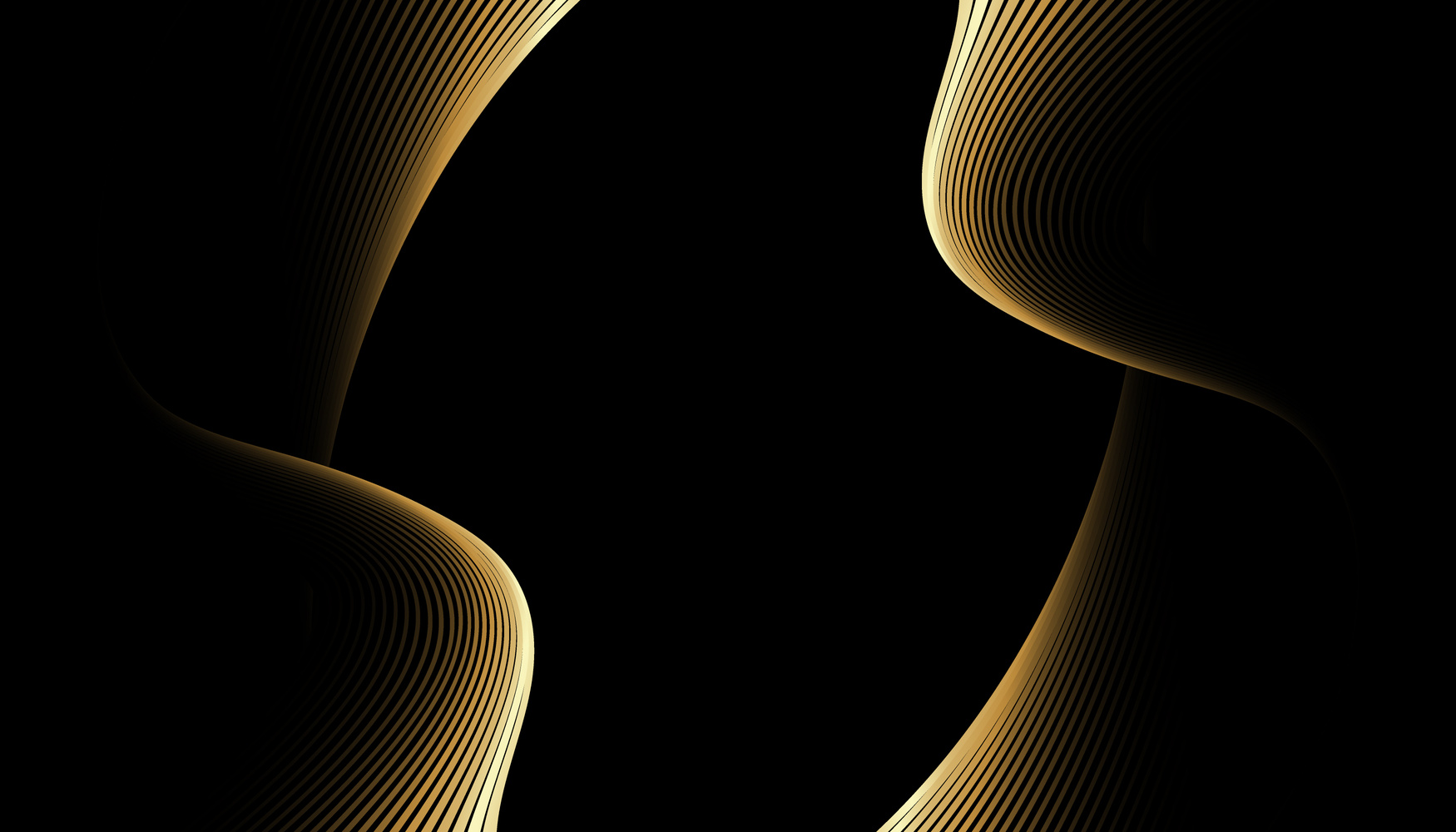 Gold Waved Lines Background